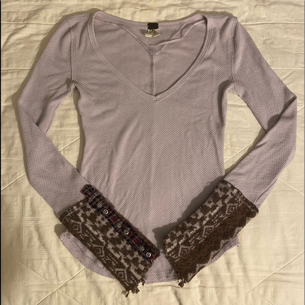 Free People Purple Knit Top